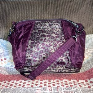 Lug Mini Shuffle Crossbody - Leopard Berry